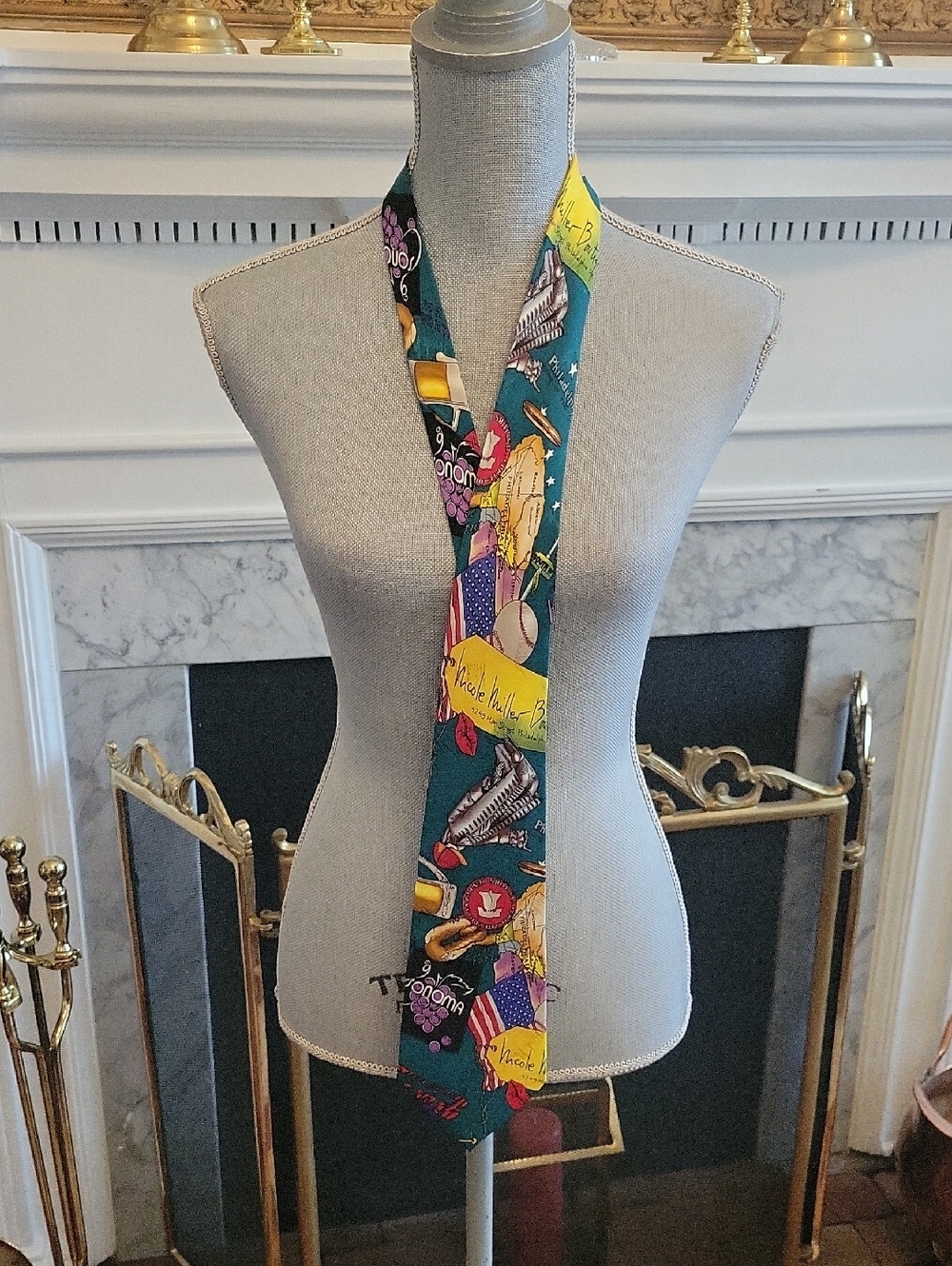 Vintage Nicole Miller Philadelphia Silk Tie